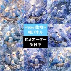 ♡セミオーダー受付中♡　オカメインコ　小鳥　442　✽soul生地✽様パネル