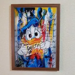 ドナルドダック アートポスター(パロディー)