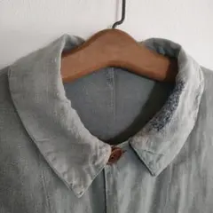 1940s french vintage linen atelier coatのサムネイル