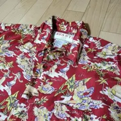 AVANTI Silk アロハシャツ　シルク100%　Mサイズ　フラガールのサムネイル