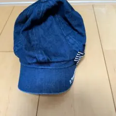 P.Ponette ネイビーキャップ ストライプリボン付きのサムネイル
