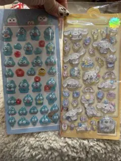 ハンギョドン　シナモン　ぷくぷく立体シール　2枚セット