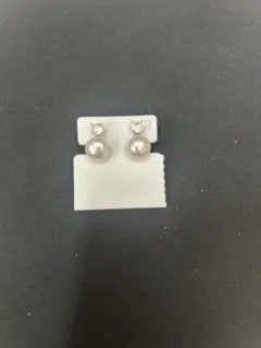 淡水真珠　ストーン付きスタッドピアス 両耳用のサムネイル