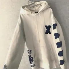 X-LARGE ビッグロゴ スウェット パーカー フーディー ホワイト M