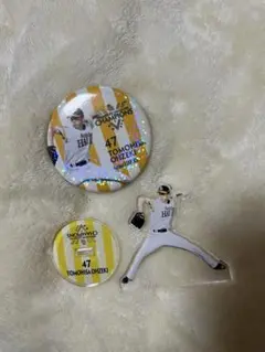 大関友久　パリーグ優勝　缶バッジ&アクリルスタンド