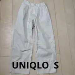 UNIQLO ユニクロ　ベージュ ワイド　パンツ コットン　レディース　S