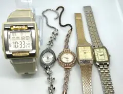 Baby-G含む腕時計5点まとめ売り／稼働・ジャンク混在