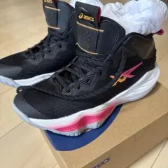 使用2回asics NOVA SURGE25.0cmアシックス　バッシュ黒ピンク