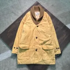 7W2コーデュロイジャケット　コート　L ベージュ　中綿　異素材　古着