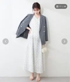 natural couture 花柄ロングワンピース