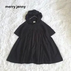 merry jenny メリージェニー 半袖 フリルフードパーカー 黒のサムネイル