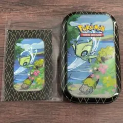 海外限定 !! セレビィ ミニ缶&アートカード 포켓몬 ダメカンケース