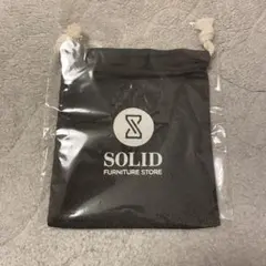 SOLID 黒 ナイロン 巾着袋