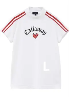 【ホワイトL】 Callaway キャロウェイ レディース 半袖 シャツ