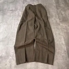 90s wide buggy slacks check grandpa coreのサムネイル