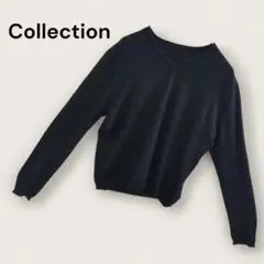 Colleotion Vネックニット シンプル シルク・絹 レディース