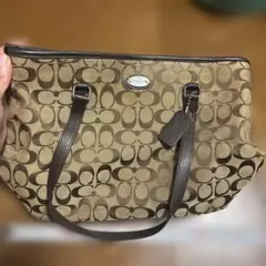 COACH シグネチャー トートバッグ ブラウン