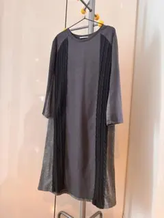 ワンピース　膝丈　レディース　Mサイズ　チャコールグレー