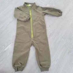 H&M フリースロンパース 92cm オリーブグリーン 外遊び用 砂遊び用
