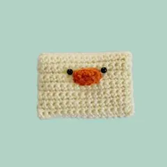 あひるモチーフのポケットティッシュケース＊手編み＊ハンドメイド