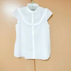 美品 SHIPS any フリルネック ストライプ 半袖ブラウス - メルカリ