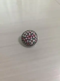 俊兼　トシカネジュエリー　花柄エナメルブローチ　日本製