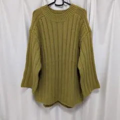 JEANASIS　ジーナシス　ゆったりセーター　グリーン　Fサイズ　黄緑