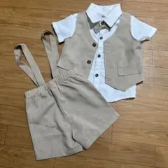 【今週限定出品】訳あり価格　ベビー　フォーマル　男の子　ベージュ　2歳　3歳