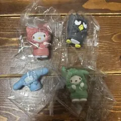 サンリオ ガチャ むぎゅぎゅ！パーカーフィギュア　4個セット