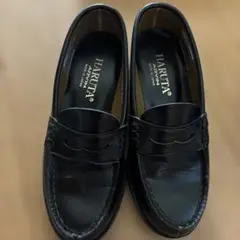 HARUTA 黒 レザー ローファー
