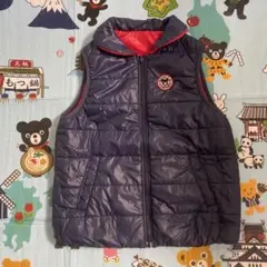 ミキハウス　ダブルビー　リバーシブル　ダウン　ベスト　150