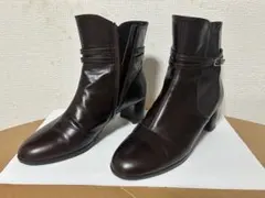 REGALリーガル サイドゴアブーツ、レザー、ブラウン 24