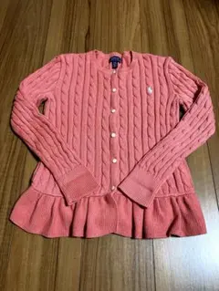Polo Ralph Lauren ピンクカーディガン L/G(12-14)