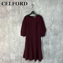 新品 CELFORD フィッシュテールポンチワンピース 38