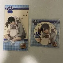 新テニスの王子様　越前リョーマ　カルピンとおうち時間　アクリルスタンド　缶バッジ