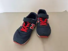 new balance 373 ネイビー/レッド キッズシューズ中古