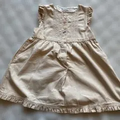 familiar ベージュ ワンピース　90