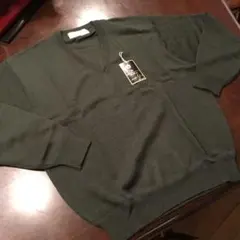 Ｖネックセーター 女性 ダークグリーン L タグ付き　新品未使用