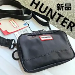 新品⭐HUNTER ハンター ナイロン ミニショルダーバッグ黒 正規品ホログラム