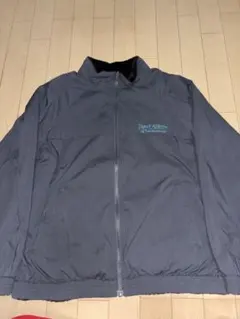 グレー ジップアップ リバーシブル ナイロンジャケット