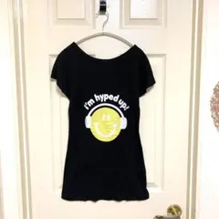 ANAP スマイル 半袖 Tシャツ ブラックのサムネイル