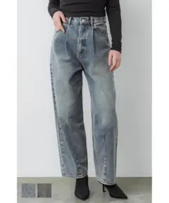 coca コカ タック カーブ デニム パンツ バルーンパンツ レディース Sのサムネイル