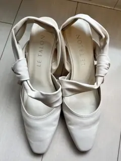 LE TALON パンプス ホワイト 25cm 日本製 箱付き 美品