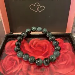 天然石ブレスレット　ブルー翡翠　ミャンマー産