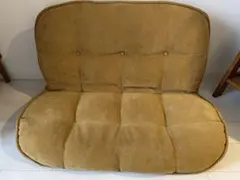 座椅子　2人掛け　マスタードイエロー