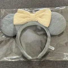 ディズニー カチューシャ ニット 水色 ミニー