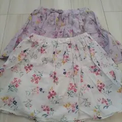 花柄フリルスカート 120cm 2色セット