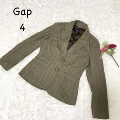 ギャップ【XL】ストライプ テーラードジャケット　OL 出勤　フォーマル　ウール