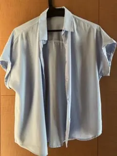 GU 半袖シャツ ライトブルー Sサイズ