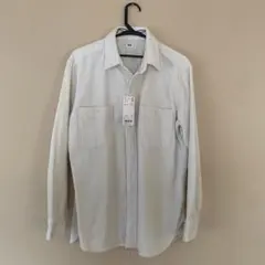 ユニクロ コーデュロイ ワークシャツ L オフホワイト